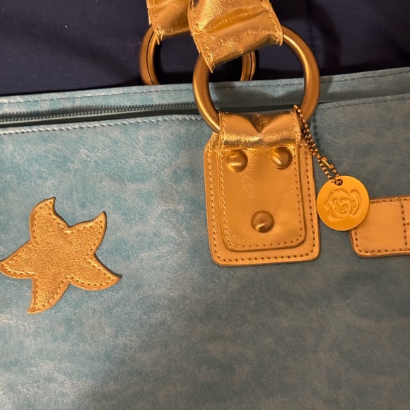 Stylish Blue and Tan Women's Bag - Picture 4 of 11